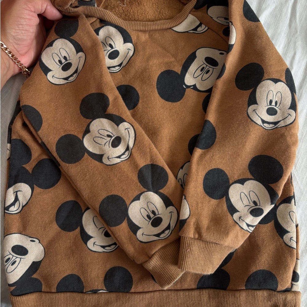 H&M Brown Kids sweatshirt with Mickey Mouse Design